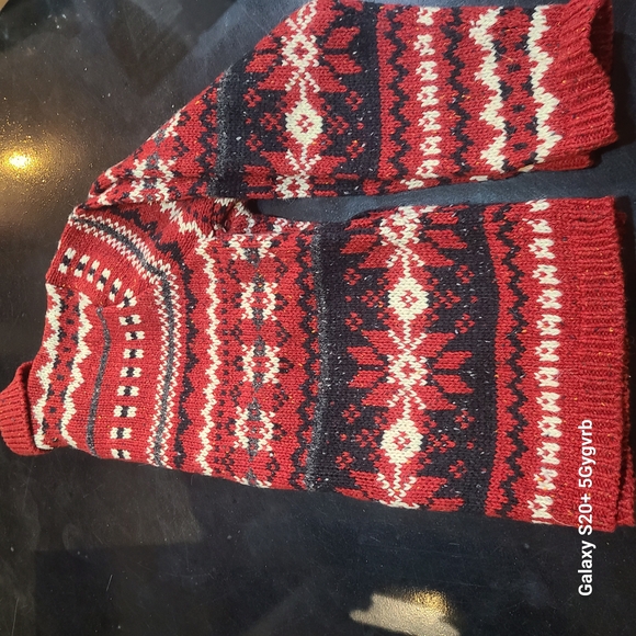 Red Patterned Sweater - Picture 3 of 3